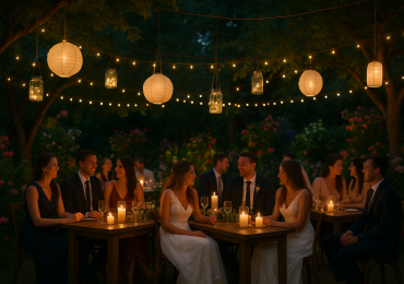 Illuminez votre mariage : des luminaires diy pour une réception féerique au jardin